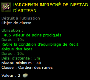 Parchemin imprégné de Nestad d'artisan