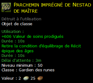 Parchemin imprégné de Nestad de maître