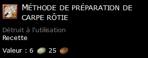 Méthode de préparation de carpe rôtie