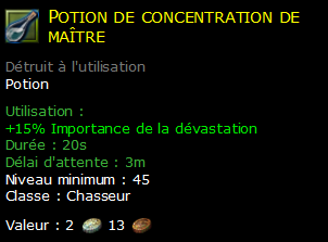 Potion de concentration de maître