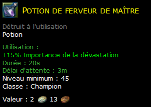 Potion de ferveur de maître