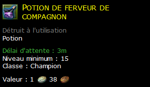 Potion de ferveur de compagnon