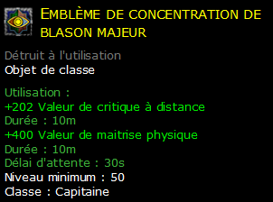 Emblème de concentration de blason majeur