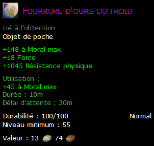 Fourrure d'ours du froid