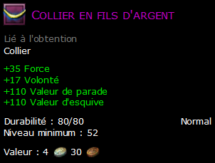 Collier en fils d'argent