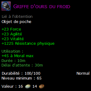 Griffe d'ours du froid