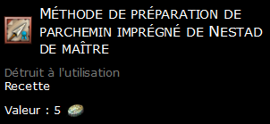 Méthode de préparation de parchemin imprégné de Nestad de maître