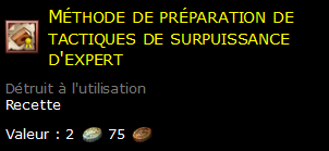 Méthode de préparation de tactiques de surpuissance d'expert