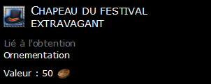 Chapeau du festival extravagant