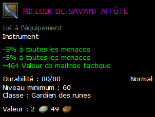 Rifloir de savant affûté