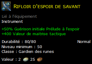 Rifloir d'espoir de savant