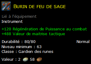 Burin de feu de sage