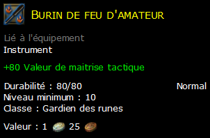 Burin de feu d'amateur