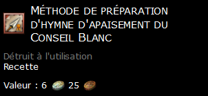 Méthode de préparation d'hymne d'apaisement du Conseil Blanc