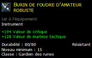 Burin de foudre d'amateur robuste