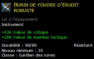 Burin de foudre d'érudit robuste