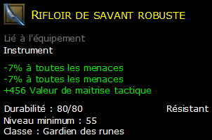 Rifloir de savant robuste