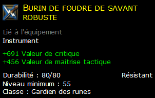 Burin de foudre de savant robuste