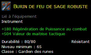 Burin de feu de sage robuste