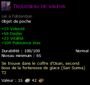 Trousseau de valeur