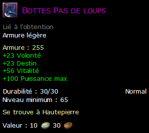 Bottes Pas de loups