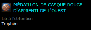 Médaillon de casque rouge d'apprenti de l'ouest