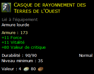 Casque de rayonnement des Terres de l'Ouest