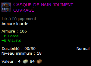 Casque de nain joliment ouvragé