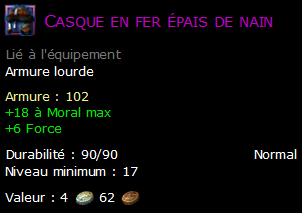 Casque en fer épais de nain