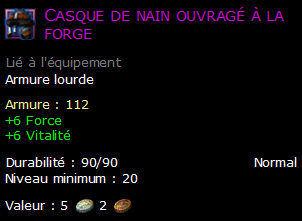 Casque de nain ouvragé à la forge