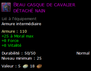 Beau casque de cavalier détaché nain