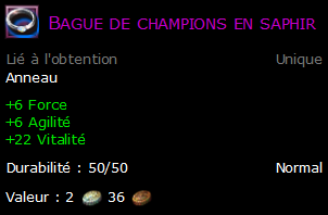 Bague de champions en saphir