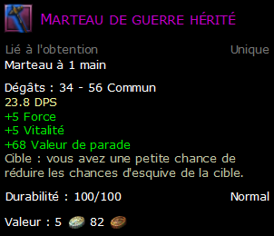 Marteau de guerre hérité