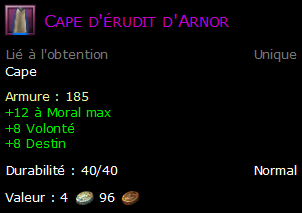 Cape d'érudit d'Arnor