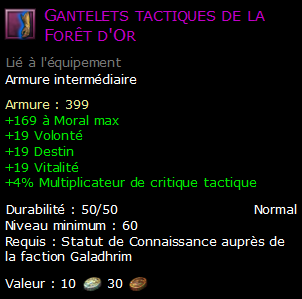 Gantelets tactiques de la Forêt d'Or