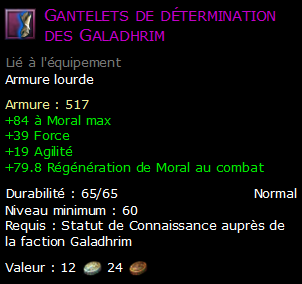 Gantelets de détermination des Galadhrim