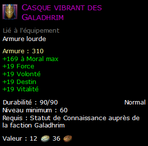 Casque vibrant des Galadhrim