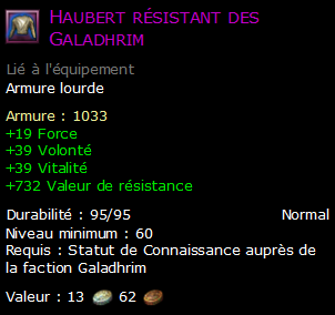 Haubert résistant des Galadhrim