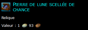 Pierre de lune scellée de chance