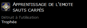 Apprentissage de l'emote sauts carpés