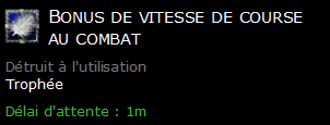 Bonus de vitesse de course au combat