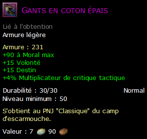 Gants en coton épais