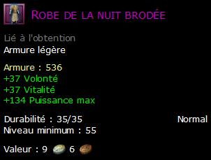 Robe de la nuit brodée