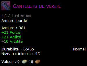 Gantelets de vérité