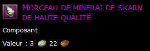 Morceau de minerai de skarn de haute qualité