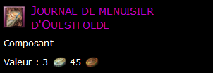 Journal de menuisier d'Ouestfolde