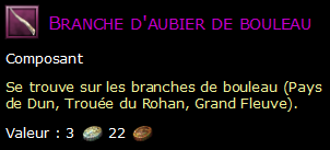 Branche d'aubier de bouleau