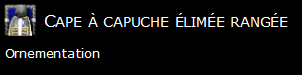 Cape à capuche élimée rangée