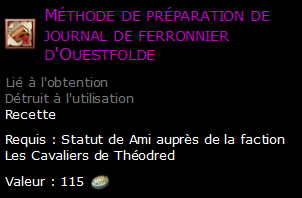 Méthode de préparation de journal de ferronnier d'Ouestfolde