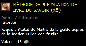 Méthode de préparation de livre du savoir (x5)